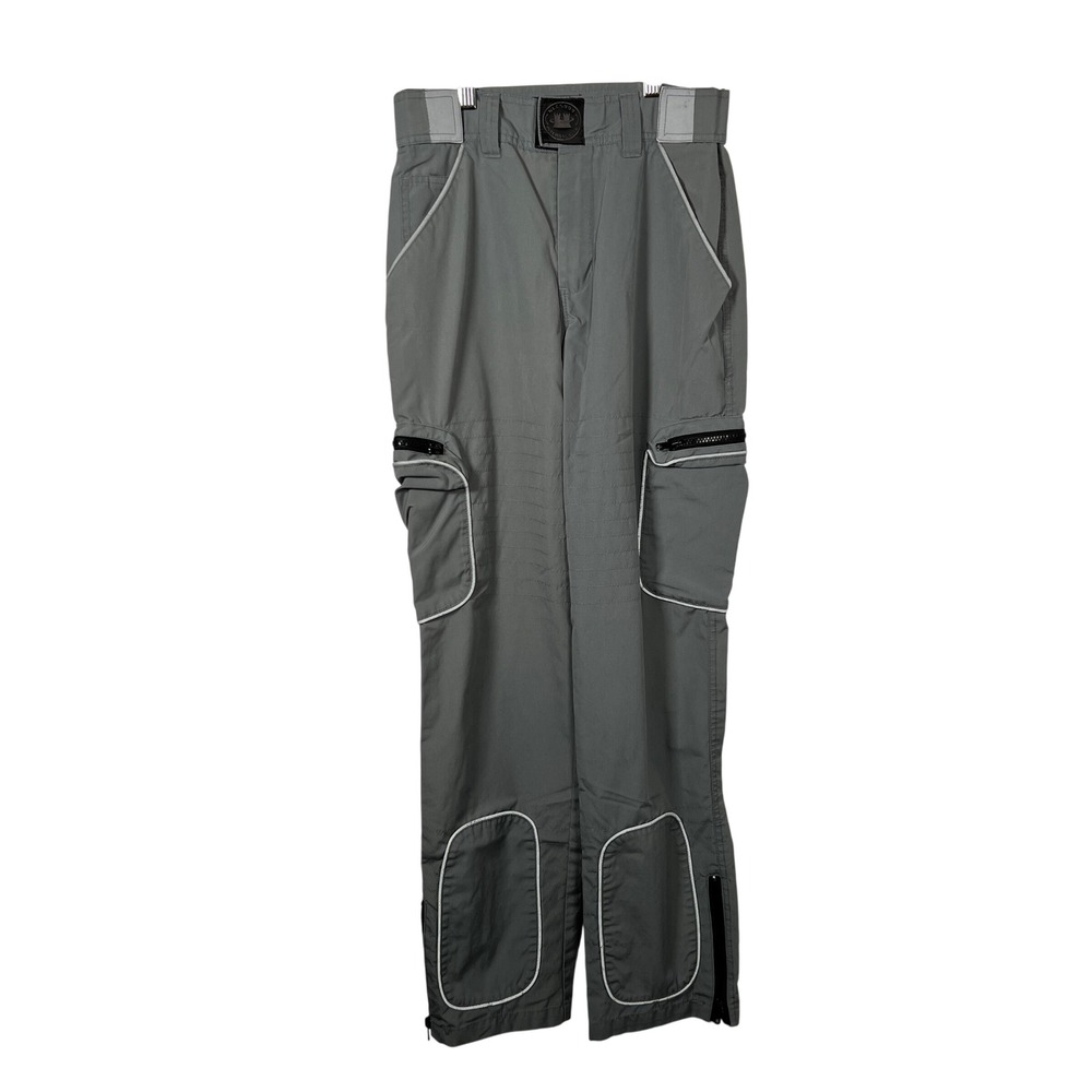 Vintage Y2K Le Chateau Grey Cargo Pants‎ Utility Streetwear Contrast Piping 9/10